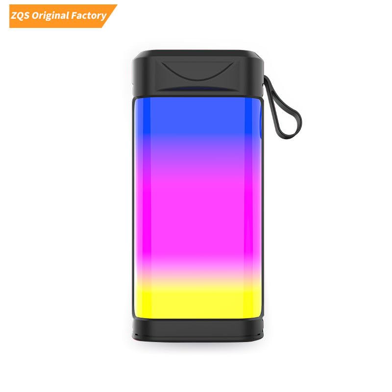 Image of Drumstone Enjoy the Ultimate Audio Experience with Built-in Mic, Stereo Subwoofer, and TF-Card Reader Player Wireless Bluetooth Speakers Featuring Mesmerizing Crystal Gradient LED Lights