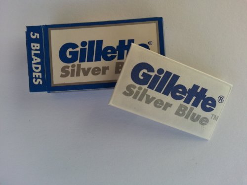 100 Silver Blue Double Edge Razor Blades Made in Russia by 7 O'clock