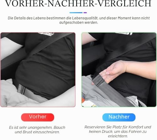 Msagkah 4 Stück Auto Sicherheitsgurt Einsteller, 4 Pack langlebige Sicherheitsgurt Schnalle, Universal Auto Sicherheitsgurt Einsteller für Kinder & Erwachsene (Schwarz)