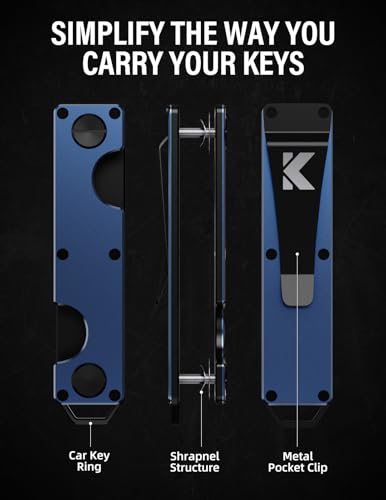 Image of Key Organizer Key Holder Compact Key Case Minimalist Metal Key Chain Key Holder for Keychain Secures 8-10 Keys EDC