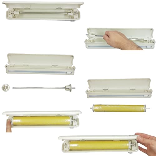 Suporte Cortador De Plástico Filme, Papel Alumínio ou Papel Manteiga, Dispenser de Filme PVC, Prátic