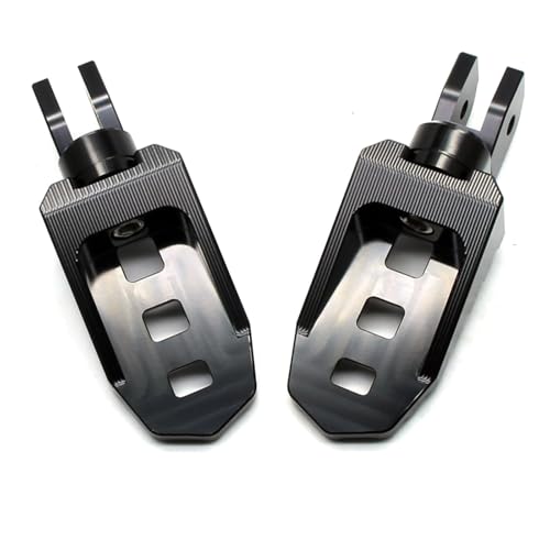 Image of MZS Motorcycle Front Foot Pegs Adjustable Rider Footpegs Black CNC Compatible with DESERTX /Multistrada V2S V4 950 1200 / Monster 696 796 797 821 1100 1200 / HYPERMOTARD 950 / Scrambler 400 800 1100