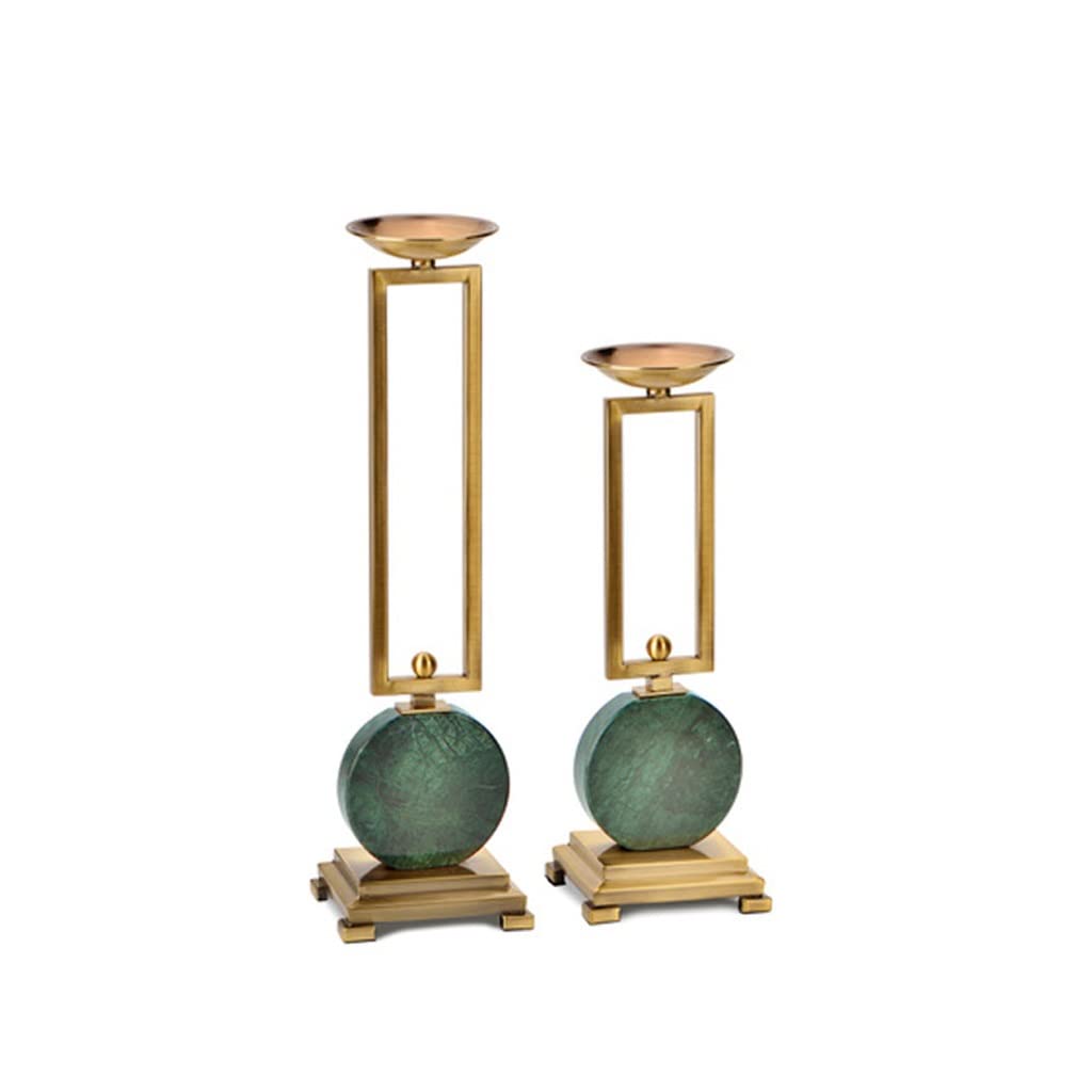 Kerzenständer Retro Candlestick Wohnzimmer Marmor Candlestick Ornament Französische romantische Kerzenlestick -Ornament Kerzenhalter (Size : A)