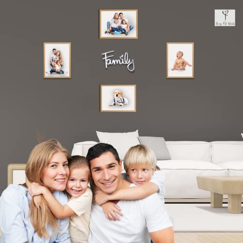 Metal Family Sign For Home Decor Wall, Silver Wall Decor For Living Room With Gift Box, Adornos Para Sala, Family Wall Decor For Living Room, Plaques, Art, Decoraciones Para Salas De Casa, Polished Stainless Steel, 9.45" X 6.9" #TOP2