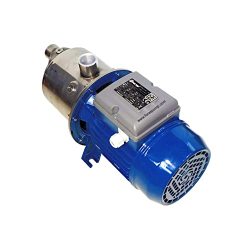 FORAS PLUS meertraps pomp van roestvrij staal P 3-100/5, made in Italy, continu gebruik, 230 V, 1 kW, debiet 80 l/min, druk 52 m