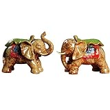 Decoration Figuras Elefante Feng Shui Decoraciones el hogar, Esculturas estatuas cerámica para Interiores, Adornos Suerte y la Riqueza Decoración de Oficina Decorative Ornaments