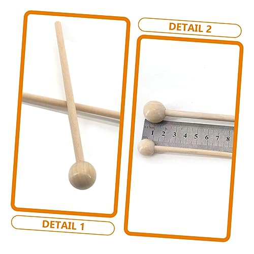 Baquetas de madera redondas para percusión 2 pares miniatura 5