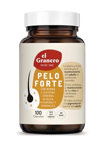 El Granero Integral - Peloforte - 100 Cápsulas - Elaborado a Base de Extractos de Plantas, Cisteína, Vitaminas y Minerales - Ayuda a la Salud del Cabello y de las Uñas