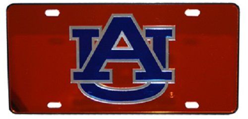 Game Day Outfitters NCAA Auburn Tigers Mirrored Car Tag, One Size, Orange