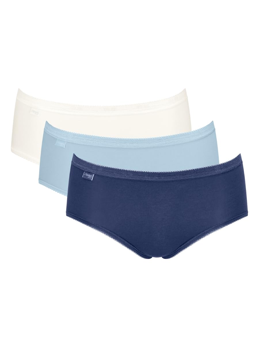 Sloggi Basic+ Midi 3 Pack Briefs Dark Blue/Light Blue/White Blue L - 14