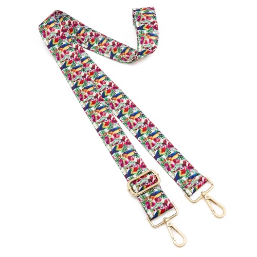 Image of ZOOEASS Wide Shoulder Strap Adjustable Replacement Belt Guitar Style Crossbody Bag Handbag Strap Multicolor Canvas Straps(Wide:1.5in)(Color44)