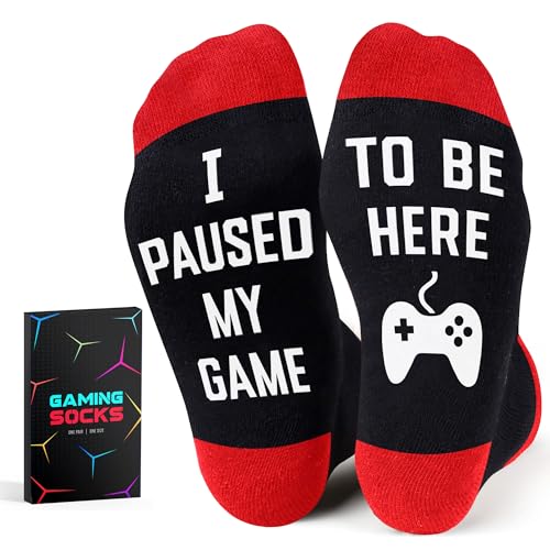 Gamers Gifts for Men, Boys - Gifts for Gamers - Gaming Socks, Stocking Stuffers for Men, Boyfriend,...