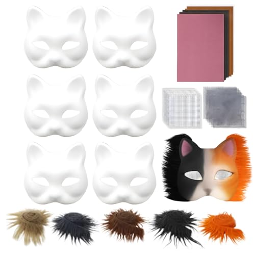 Masque en fourrure souple et respirant pour costume d'animal réaliste