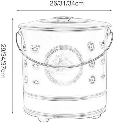 Heavy-Duty Outdoor Burn Barrel Incinerator - Red 26x29cm Fire Pit for Yard Waste, Leaves & Paper - Portable Waste Disposal Solut with Handle