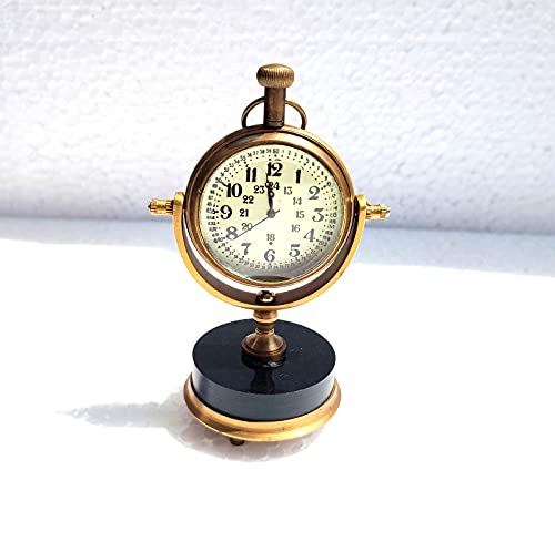 Reloj de mesa de estilo antiguo, el regalo náutico de latón ideal 2