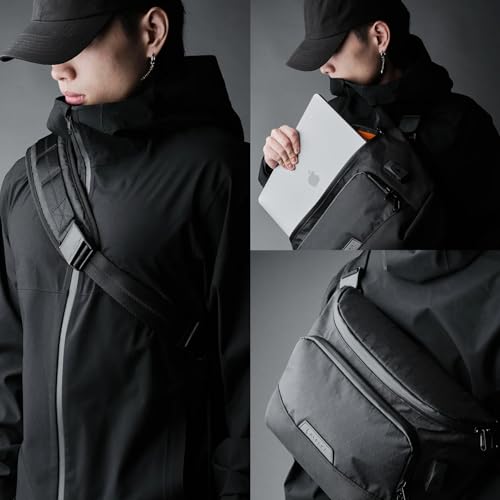 ALPAKA Bravo Sling Max, 8L RFID-Blocking Sling Laptop Bag for Men with Maglockz Buckle, Lockable Zips & External USB Port4