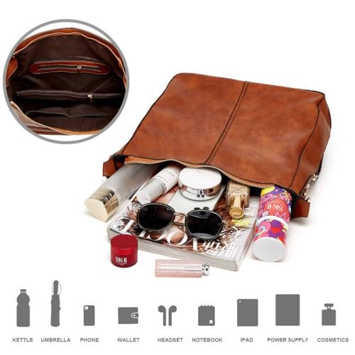 Bolso Hobo de Cuero de Lujo con Protección Anti Robo miniatura 6