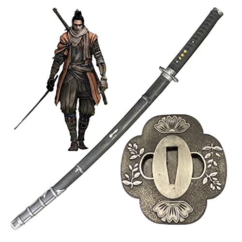 La Mejor review de Sekiro tabla con los diez mejores. 30 LQSLFsword Sekiro:Shadows Die Twice Wolf Role Playing Weapon, Japanese Game Samurai Sword Hand Forged High Manganese Steel