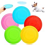 5 Stück Hundefrisbee Weich NaturKautschuk, Frisbee Hund, Hunde Frisbee Hundespielzeug Frisbee, Dog Disc Schwimmt für Hunde Aller Größen, für Land Und Wasser, Hundetraining, Werfen, Fangen & Spielen