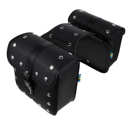 Alforja para motocicleta bolsa lateral de cuero para herramientas compatible con motocicletas y vehículos de motor miniatura 1