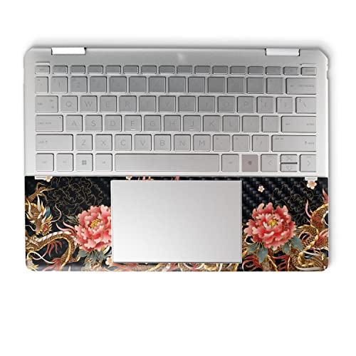Image of MightySkins Carbon Fiber Skin Compatible with HP Spectre x360 14 inch (2022) Full Wrap Kit - Stitch Dragons | Protective Durable Textured Carbon Fiber Finish | Easy to Apply | Made in The USA