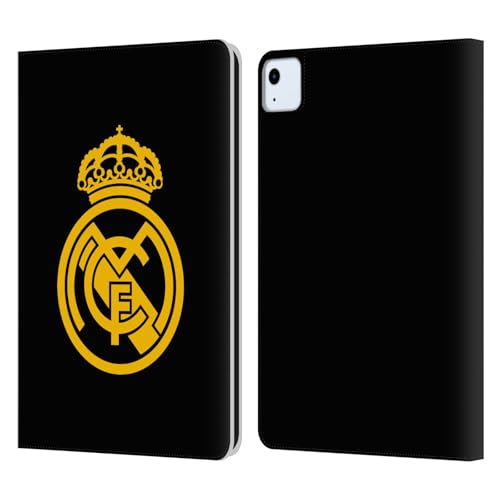 Étui en cuir iPad Air 11 Real Madrid CF avec logo doré haute finition