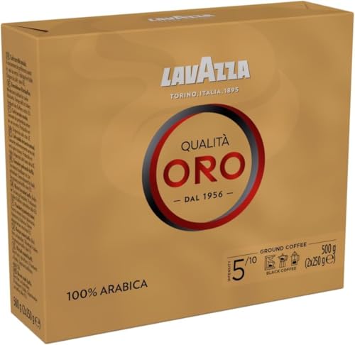 Lavazza, Qualità Oro, 500 g, Ground Coffee, Ideal for Moka Pot, F...