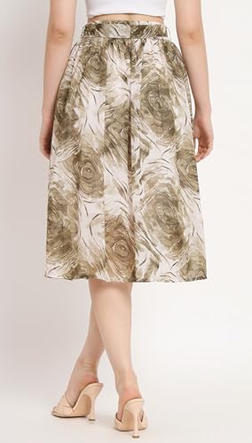 Image of NUEVOSDAMAS Women Floral Printed Midi Skirt