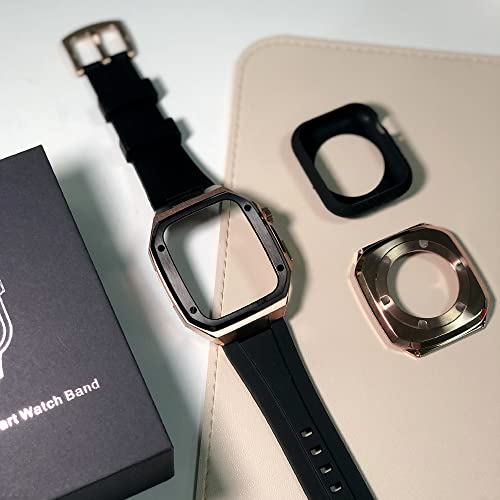 Bracelet Apple Watch 45mm modification acier caoutchouc silicone iWatch