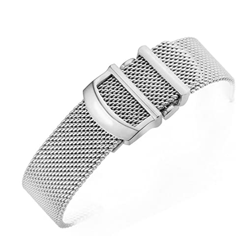 Bracelet acier inoxydable mâle 22mm compatible montre Portugal 7 jours fermoir argent