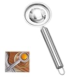 Egg Separator for Raw Eggs- Stainless Steel Egg Yolk Separator, Kitchen Gadget with Hanging Hole...