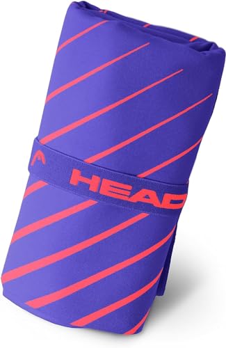 HEAD Active Stripes   Toalla Microfibra con Elástico, Toalla Baño Ideal como Toalla Gimnasio Hombre/Mujer 40x60 Suave Ligera Secado Rápido, Toallas Baño Absorbente Ahora Espacio, Toallas Lavabo y Gym