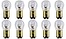 CEC Industries #1130 Bulbs, 6.4 V, 16.832 W, BA15d Base, S-8 shape (Box of 10)