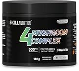 SKILL Nutrition 4 Mushroom Complex | 180 g | Extrakte aus Löwenmähne, Reishi, Chaga, Cordyceps | Standardisierte Pilzextrakte | Natürliche Unterstützung für Vitalität & Wohlbefinden