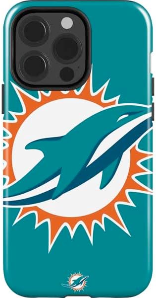 Skinit Impact Phone Case Compatible with iPhone 15 Pro - Officially Licensed NFL Miami Dolphins Large Logo Design