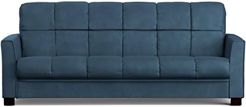 Baja Convert-a-Couch Sofa Sleeper Bed Sofa Converts Into a Full-Size Bed Seats 3 Comfortably (Medium Blue)