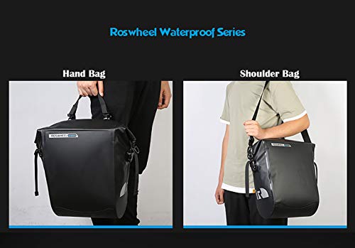 Roswell 141364 Fully Waterproof Bike Panniers 20L Capacity Bicycle Rack Bag - Thumbnail 4