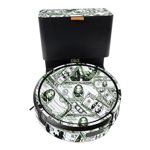 Carbon Fiber Smart Home Skin Compatible with iRobot Roomba J5 Plus - Phat Cash - Premium 3M Vinyl Protective Wrap Decal Cover - Easy to Apply | Crafted in The USA by MightySkins
