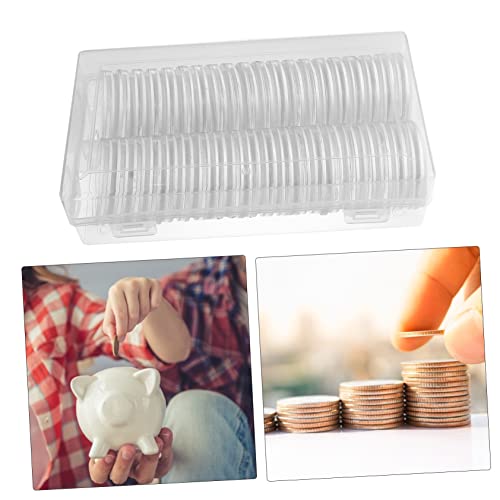 KICHOUSE Capsulas para Monedas 40pz Contenedores Plásticos miniatura 5
