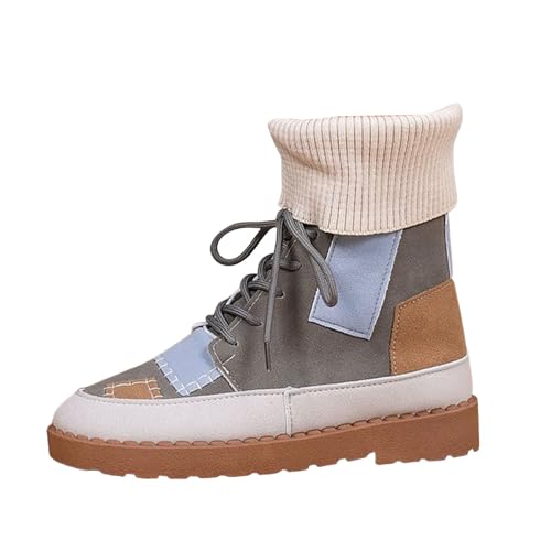Botas mujer vestir plataforma cómodas y botines de invierno con cordones antideslizantes