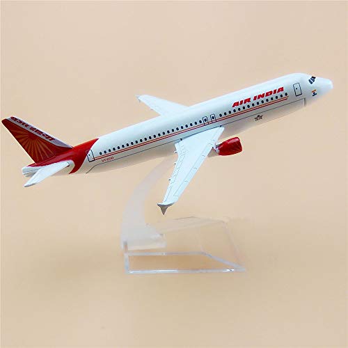 Image of Toys uncle Diecast Aeroplane Scale Model, 16 Cm: (A320 Air India), Multicolor