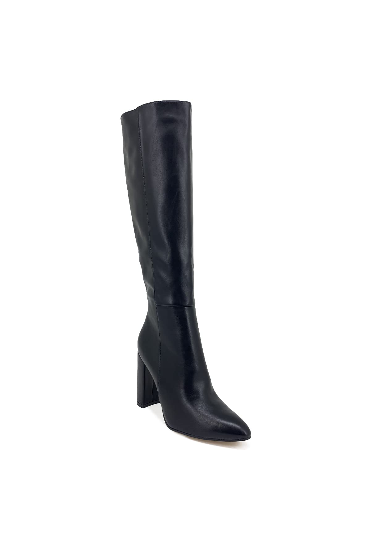 QUEEN HELENA Stivali Alti con Tacco Largo Medio Zip Laterale a Punta Chiusa Casual Eleganti Donna K2031