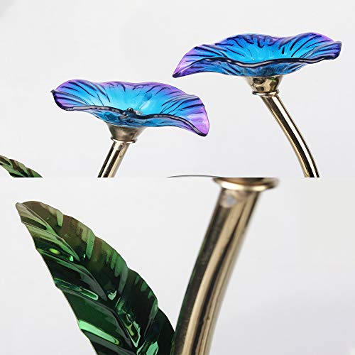 Crapelles Tabletop Water Feature Blue Lotus Fountain Waterfall Cascade Indoor Decoration Aquarium Zen Relaxesion Humidifier Meditation thumb #2