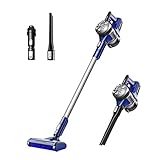 Eureka NEC122 PowerPlush Cordless Vacuum Cleaner, Handheld Vacuum, Hard Floor Stick Vacuum Cleaner, Blue