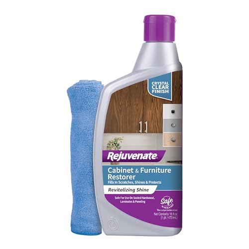 Comparison: Best Lacquer For Kitchen Cabinets Rejuvenate Cabinet And Furniture Restorer Fills In Scratches, Shines And Protects Indoor Cabinets And Furniture, 16 Ounces