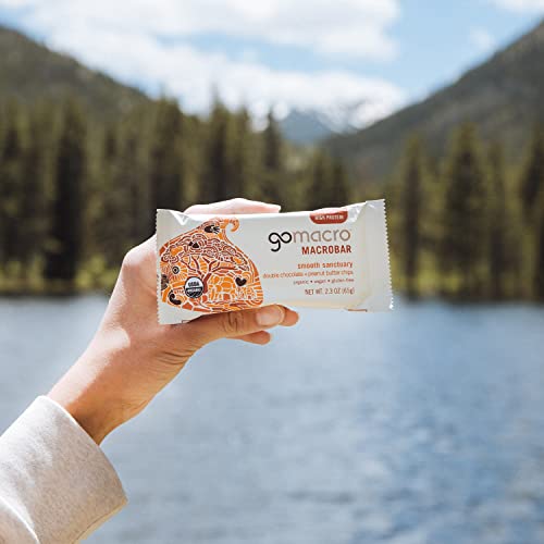 Gomacro Macrobar Smooth Sanctuary - Double Chocolate + Peanut Butter Chips 2.3 Ounce Bars, 12 Count (Pack Of 1) #TOP3