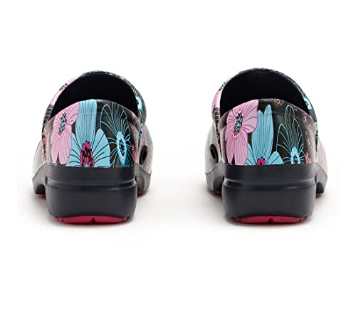 Anywear Sr Angel Nurse Shoes, Slip-Resistant Clogs For Women, Nurse Clogs And Chef Shoes For Women, 8, Pewter Stylish Garden #TOP5