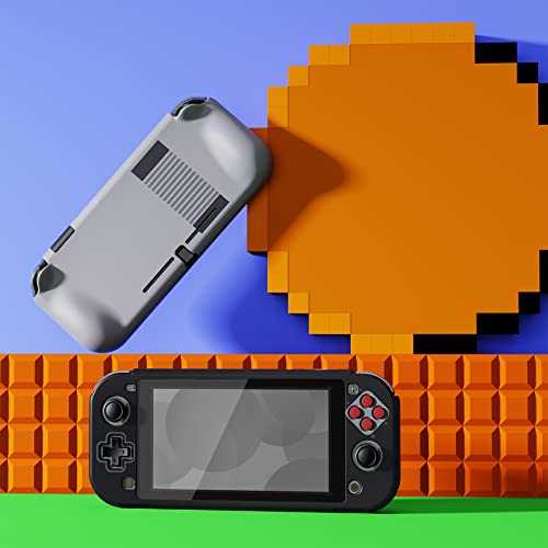 PlayVital ZealProtect Protective Case for Nintendo Switch Lite, Hard Shell Ergonomic Grip Cover for Nintendo Switch Lite w/Screen Protector & Thumb Grip Caps & Button Caps - Classics NES Style by playvital - Image 3