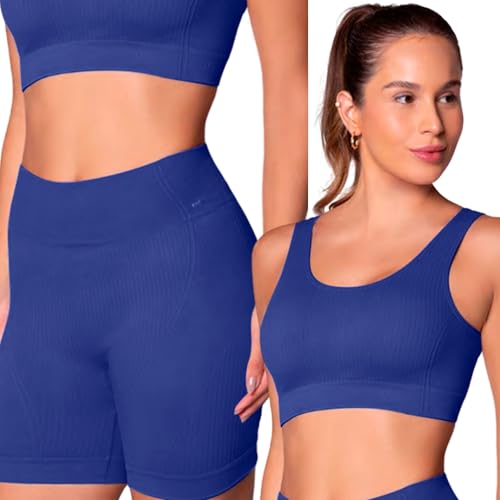Conjunto Fitness Sem Costura Selene Short e Top Academia Feminino Adulto