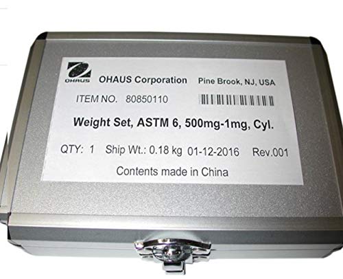 1 g-2 kg M1 Set of Weights in Plastic Box with Finely Turned Brass